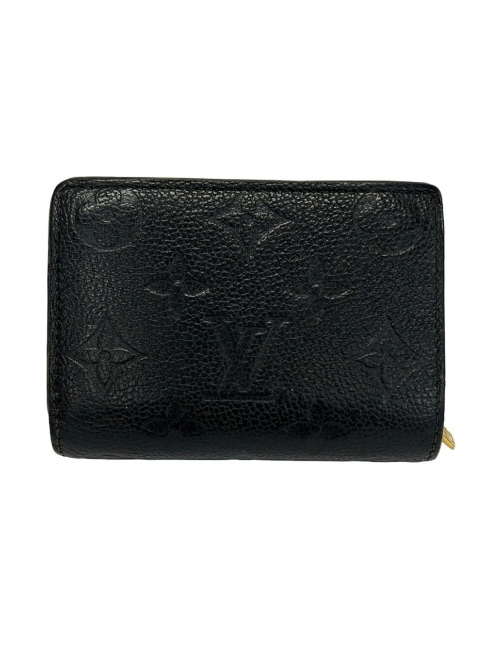 Louis Vuitton Bifold Wallet Monogram Empreinte Portefeuille Clair Noir Leather